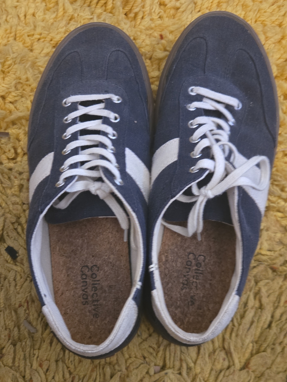 Collective Canvas Navy and White Men's Casual Sneakers